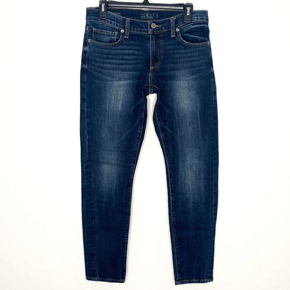 Lucky Brand Sienna Slim Boyfriend Jeans in Azure Bay Relaxed Fit Denim Size 26